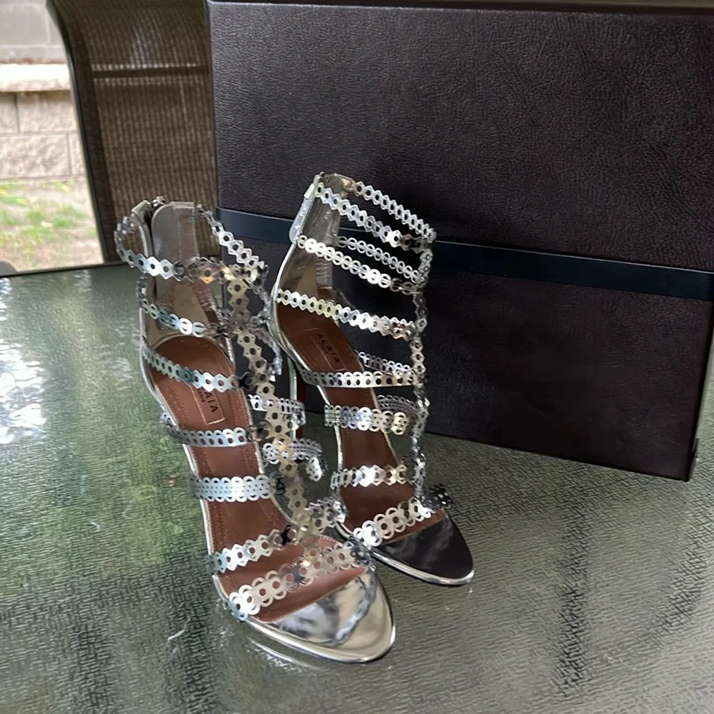 Alaia Leather Cage Shoes - Picture 1 of 12